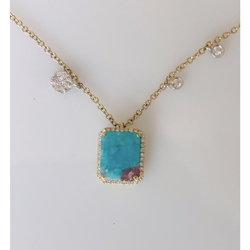 MeiraT🍭Paraiba & Diamond Necklace